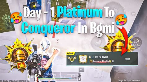 Day Platinum To Conqueror In Bgmi Iphonexr Pro Promax