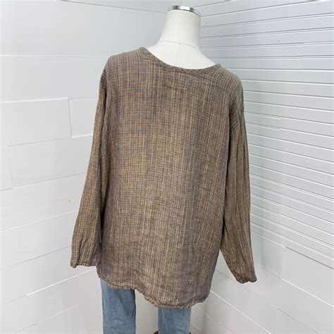 Flax Tops Vintage Flax By Jeanne Engelhart Linen Oversized Tunic