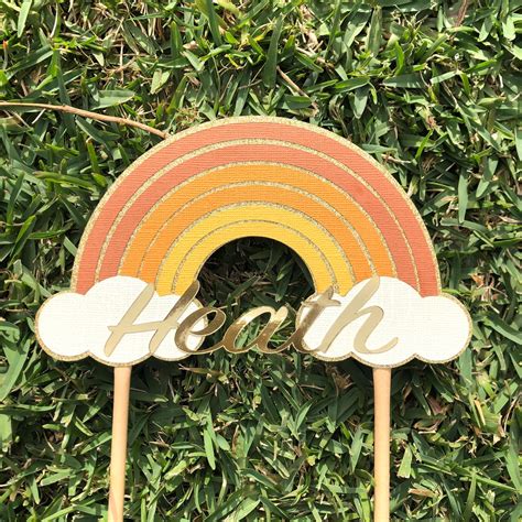 Boho Rainbow Cake Topper Rainbow Cake Topper Personalised Etsy Australia