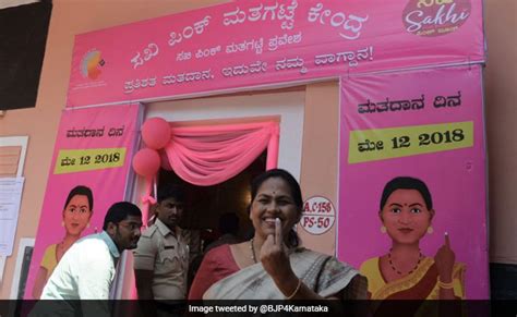 Close To 400 All Women Pink Booths In Karnatakas 1st Phase Of Polling