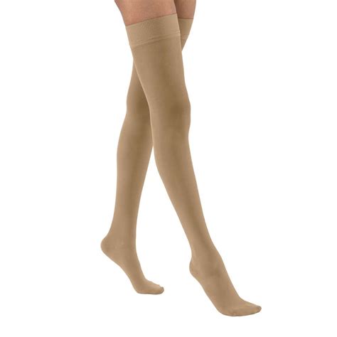 Jobst Ultrasheer Compression Stockings 8 15 Mmhg Thigh High Closed Toe Silky Beige Large