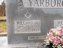 Hillard H Yarboro Find A Grave Memorial