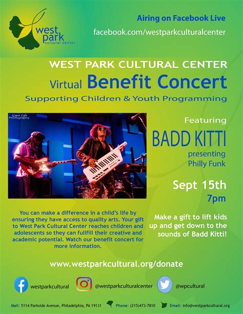 Benefit Concert Donate Page West Park Cultural Center