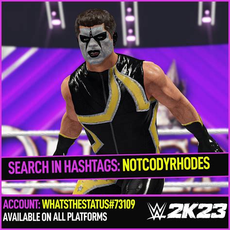 𝕾𝖙𝖆𝖙𝖚𝖘 on Twitter NEW WWE2K23 Upload To Community Creations