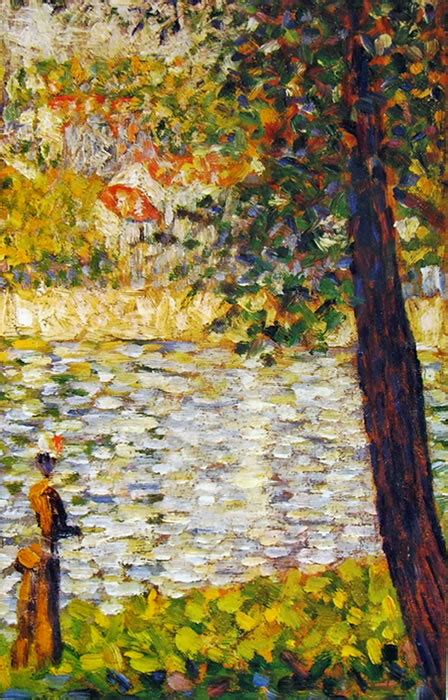 Donna In Riva Alla Senna A Courbevoie Di Georges Pierre Seurat