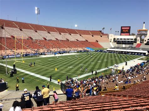 Los Angeles Coliseum Rams Seating Chart Elcho Table