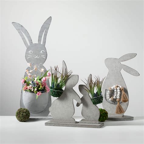 Wholesale Bunny W Basket Novelty Gray Rabbits Sullivans