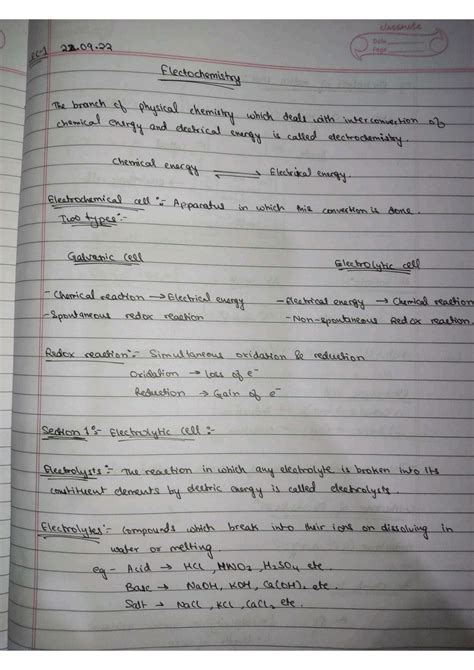 SOLUTION Full Electrochemistry Studypool