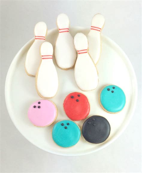 Bowling Cookies Assorted Colors Sugar Cookies Dozen By Pssweet