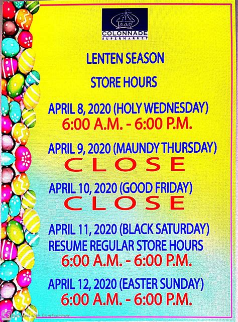 LIST Cebu And Davao Supermarket Schedules Holy Week 2020