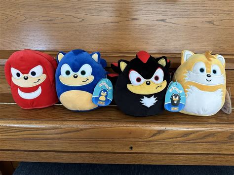 SQUISHMALLOWS SEGA SET OF 4 SONIC THE HEDGEHOG KNUCKLES TAILS SHADOW