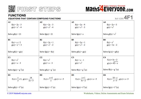 Composite Functions Questions And Answers