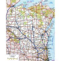 Large detailed roads and highways map of Wisconsin state with all ...