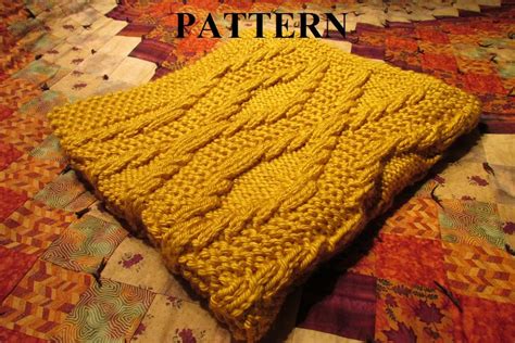 Knit Baby Blanket Pattern, Knitting Pattern, Chunky Yarn, Knit Purl ...