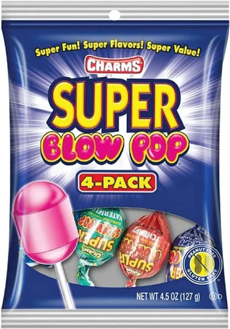 Charms Super Blow Pop Assorted 4 5oz Bag Grocery And Gourmet Food