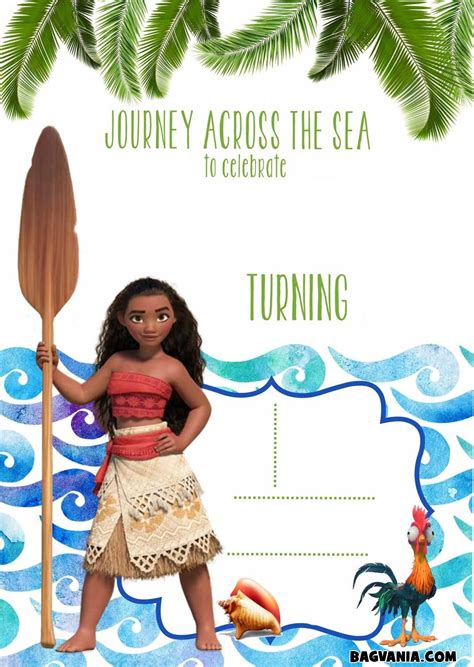 Free Printable Moana Birthday Cards Free Printable