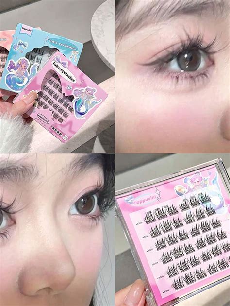 Glue Free False Eyelashes Sunflower Wide Stem Travel Pack Portable Each