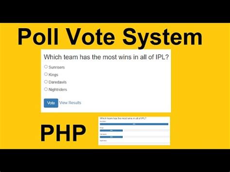 Online Poll And Voting System With PHP And MySQL PHP Project YouTube