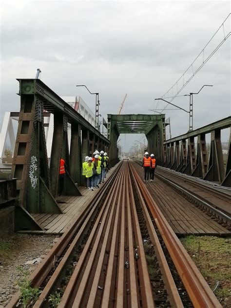 Wizyta na budowie nowego mostu kolejowego w Opolu Wydział Budownictwa