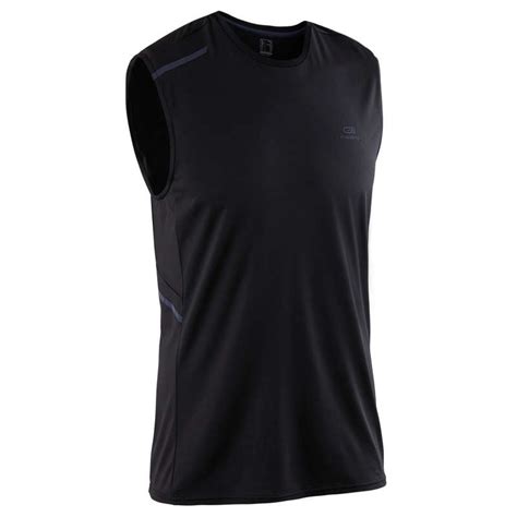 T Shirt Sem Mangas Corrida Homem Run Dry Preto Kalenji À Venda Na