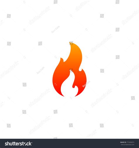 Fire Flame Icon Vector Template Hot Stock Vector Royalty Free 773305015 Shutterstock
