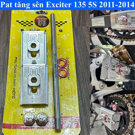 Pat tăng sên nhôm CNC Exciter 135 5S đời 2011 2014 kèm cốt tán Salaya