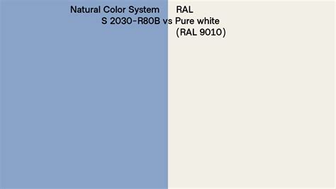 Natural Color System S R B Vs Ral Pure White Ral Side By