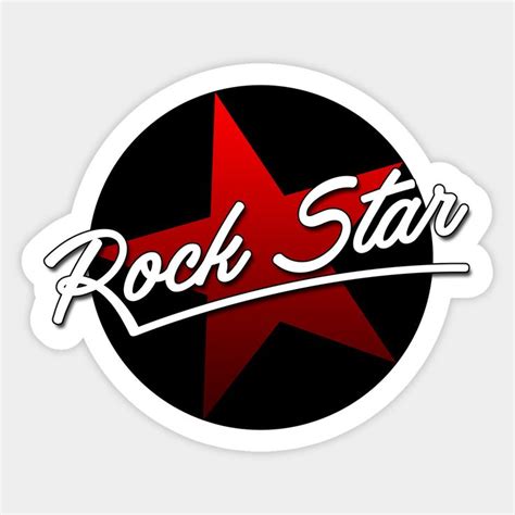 Rock Star Logo Sticker | Customizable Decal