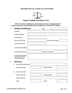 Candidate Information Form Fill And Sign Printable Template Online