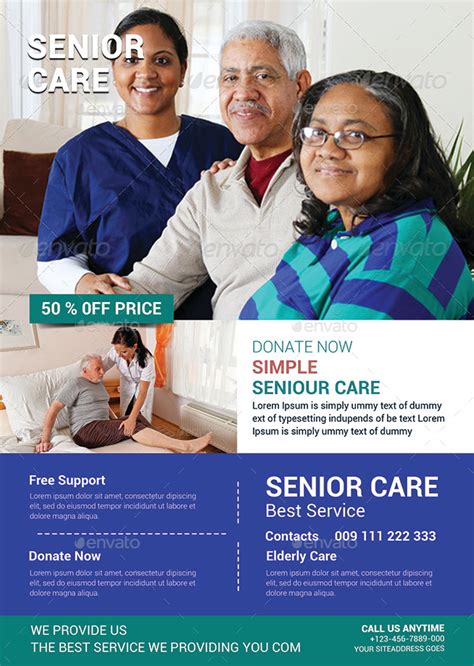 Elderly Care Flyer Template Print Templates Graphicriver