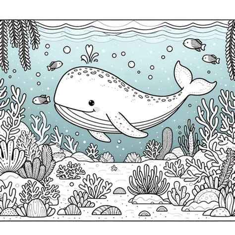 Underwater Gray Whale Coloring Page 4 Free Printable Pages