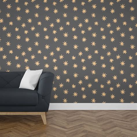 Jewel Tone Stars Removable Wallpaper Removable Wallpaper | Etsy