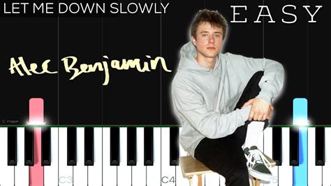 Alec Benjamin Let Me Down Slowly Easy Piano Tutorial Youtube