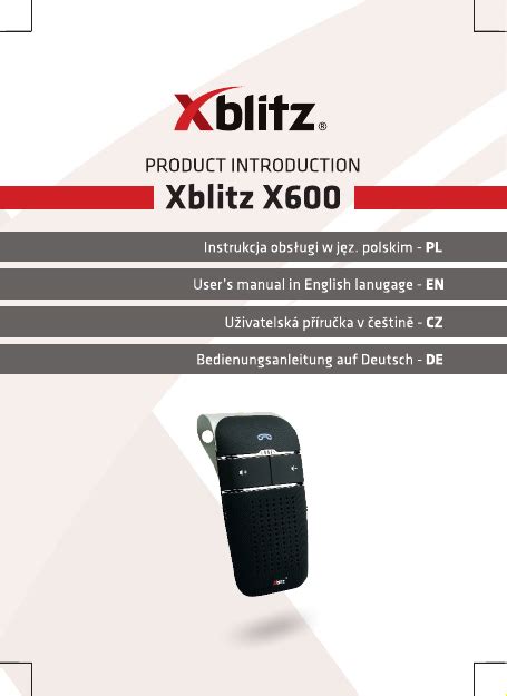 Xblitz X600 Handleiding 68 Pagina S