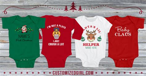 Very Merry Baby Christmas Onesies - CustomizedGirl Blog