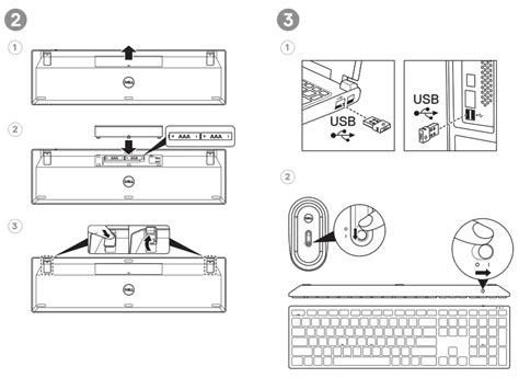 Guide D Utilisation Du Clavier Et De La Souris Sans Fil Dell Km W