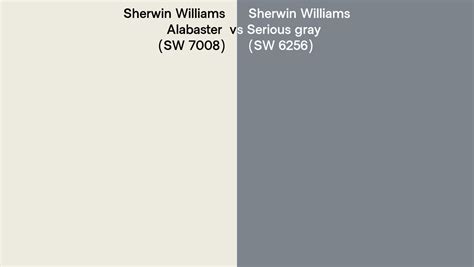 Sherwin Williams Alabaster Vs Serious Gray Side By Side Comparison