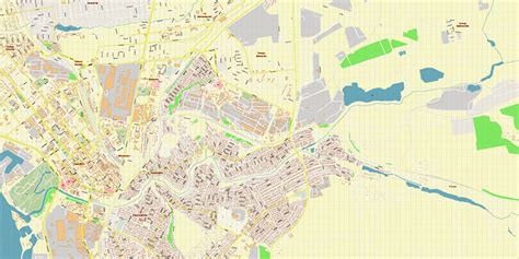 Zaporizhzhia Ukraine Map Vector Exact City Plan High Detailed Street ...