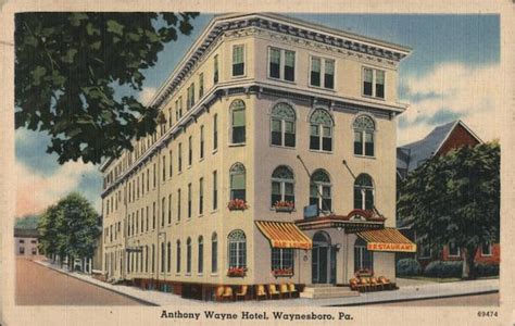 Anthony Wayne Hotel Waynesboro, PA Postcard