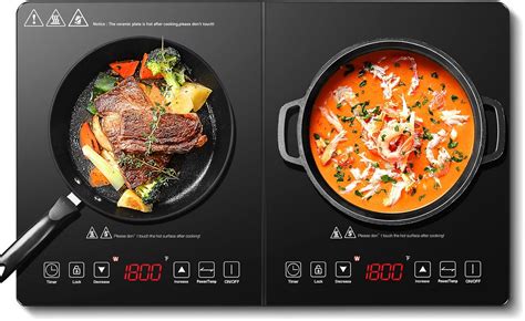 Amazon Electric Cooktop Amzchef Double Induction Cooker With