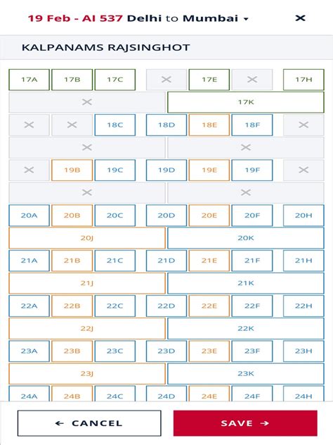 Air India - Seatmap | PDF