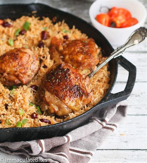 One Pot Caribbean Jerk Chicken And Rice Immaculate Bites