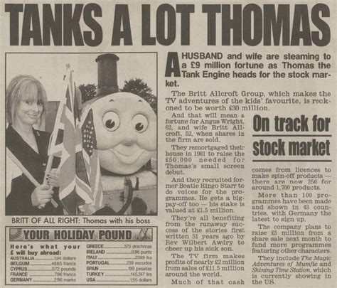 Thomas The Tank Engine Newspaper Archive On Twitter TANKS A LOT