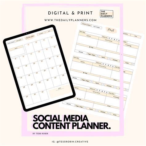 Ipad Planner Content Planner Social Media Planner Etsy Planner Digital