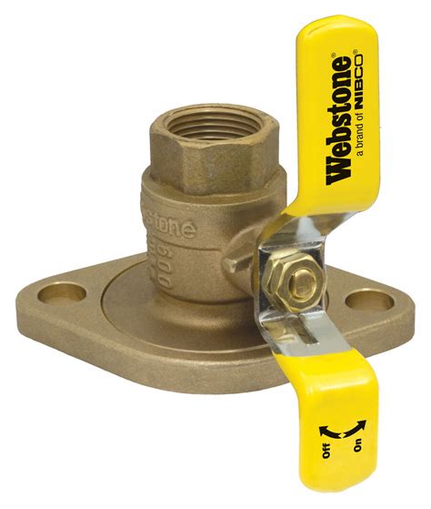 WEBSTONE 1 1 2 In Compatible Pipe Size Brass Rotating Flanged Ball