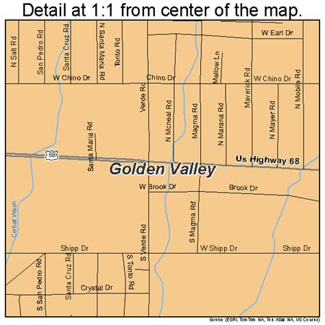 Golden Valley Arizona Street Map 0428195