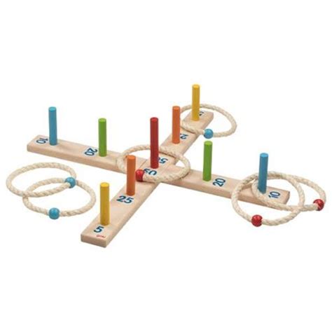 Goki Ringwurfspiel Mit 6 Sisalringen Holz Wurfspiel Outdoor Spiel Ringe