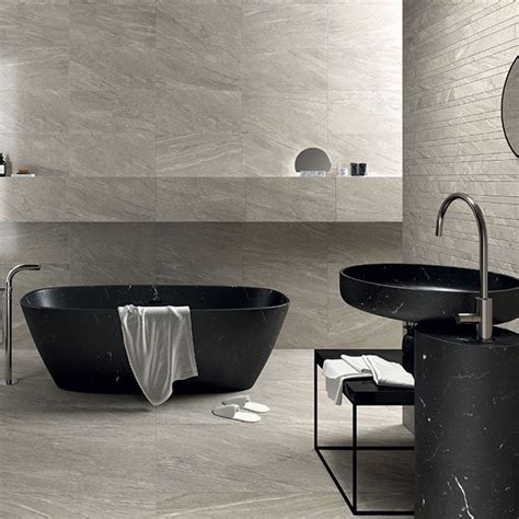 Castelvetro Tile Wals Stones Grigio Polished Rectified X