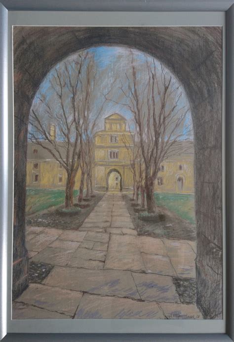 Buy Cambridge Yard Painting By Aleksandras Kapustinas