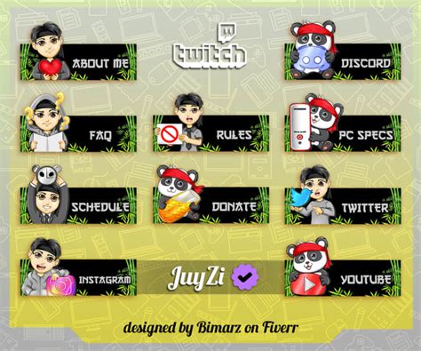 Draw Cute Chibi Panels Emotes Sub Badges For Your Twitch By Bimarz